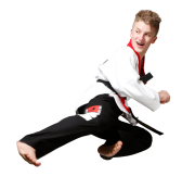 GTMA-uniform-BB-red-collar-teen-boy-jump-side-kick-2